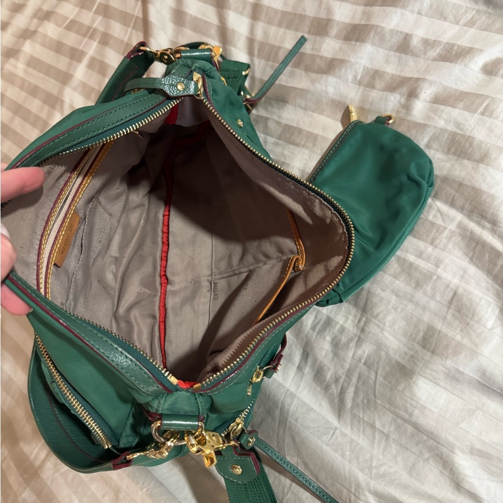 MZ Wallace Emerald Green Shoulder Bag, Large Hayley Bag.   Crossbody or shoulder - Picture 7 of 10